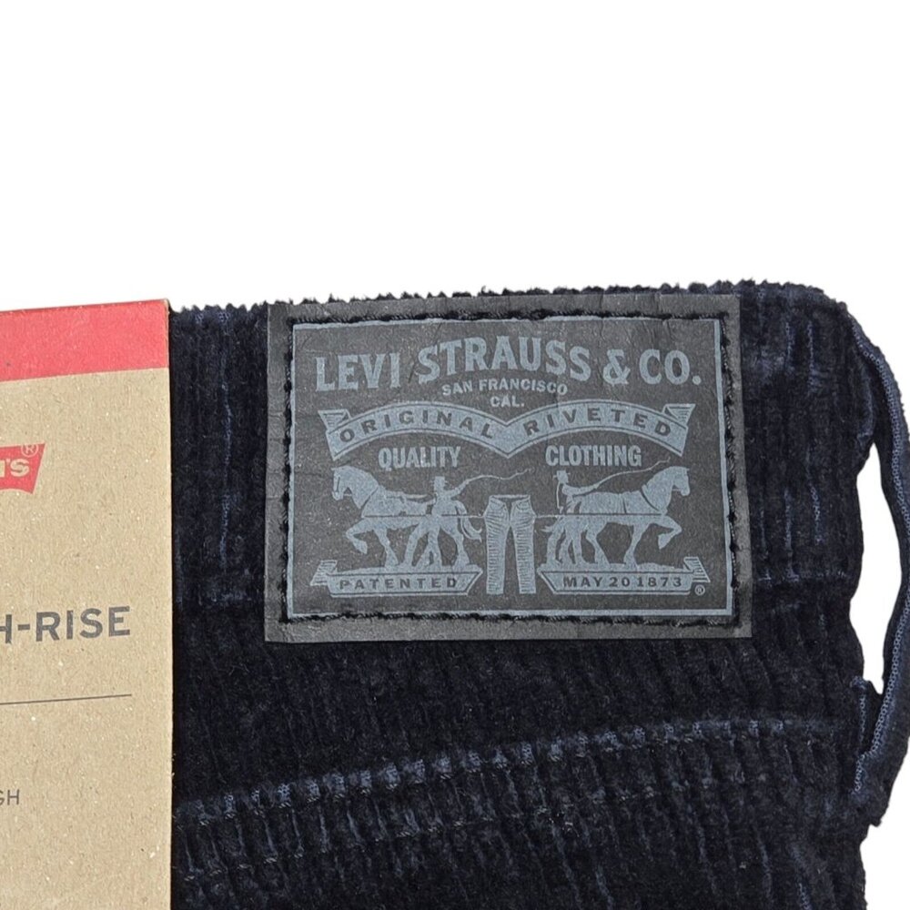 Levis 721 Jeans Womens 33x30 Black High Rise Skinny Corduroy‎ Stretch Dark Wash - Picture 9 of 16